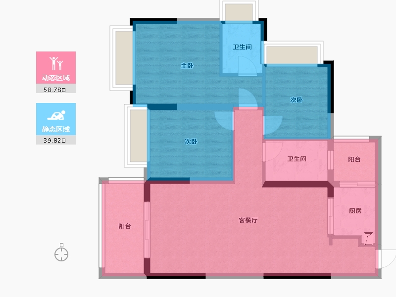 湖南省-衡阳市-合兴·公园里-100.00-户型库-动静分区