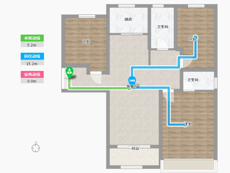 河南省-许昌市-北海腾飞花园-102.00-户型库-动静线