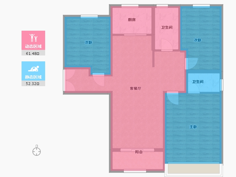 河南省-许昌市-北海腾飞花园-102.00-户型库-动静分区