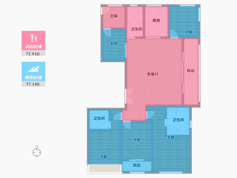 浙江省-杭州市-澄品-152.00-户型库-动静分区