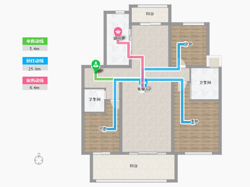 海南省-海口市-富力首府-132.53-户型库-动静线