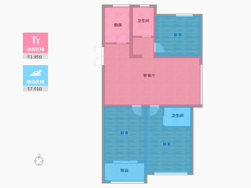 安徽省-蚌埠市-山水文园-97.71-户型库-动静分区