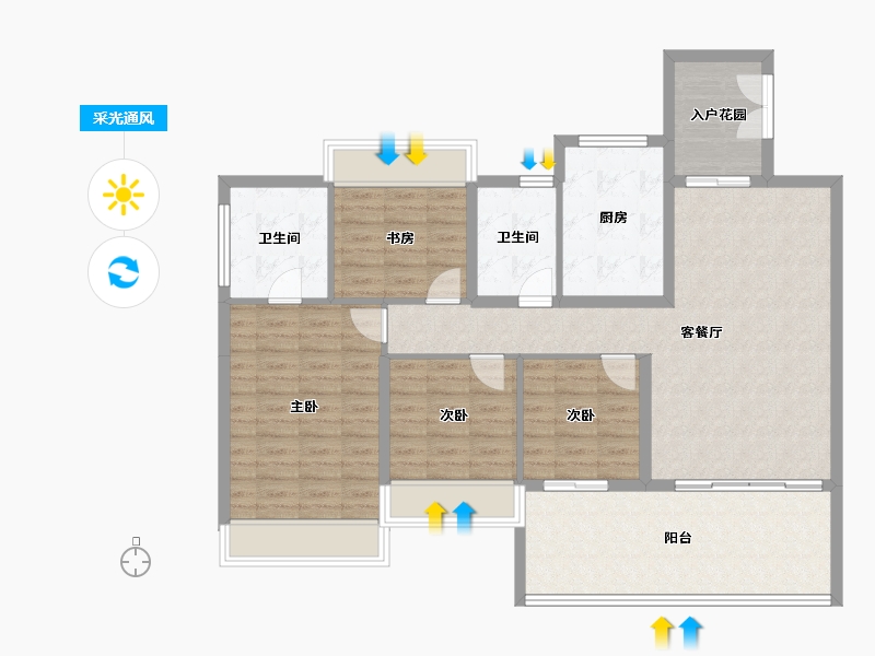 广东省-湛江市-民大蓝海峰境-116.01-户型库-采光通风