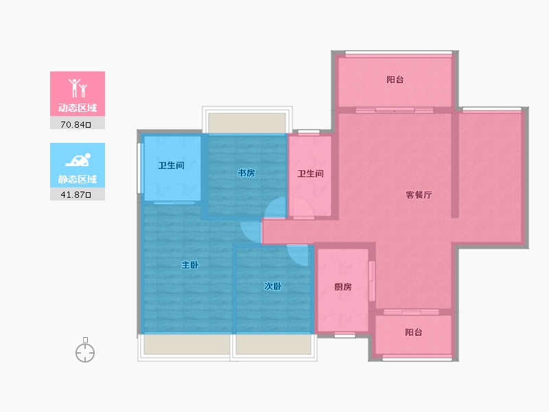 广东省-湛江市-民大蓝海峰境-100.81-户型库-动静分区