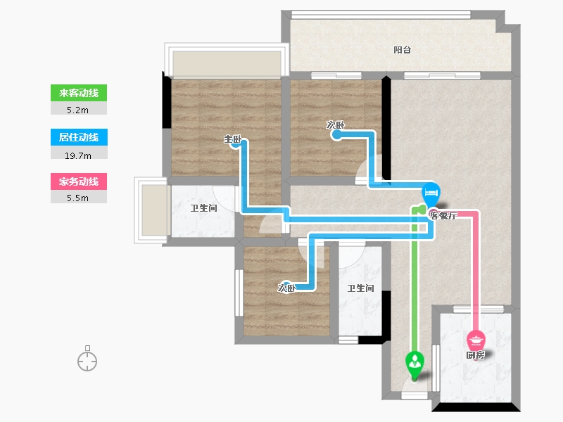 广东省-湛江市-中金时代广场-81.90-户型库-动静线