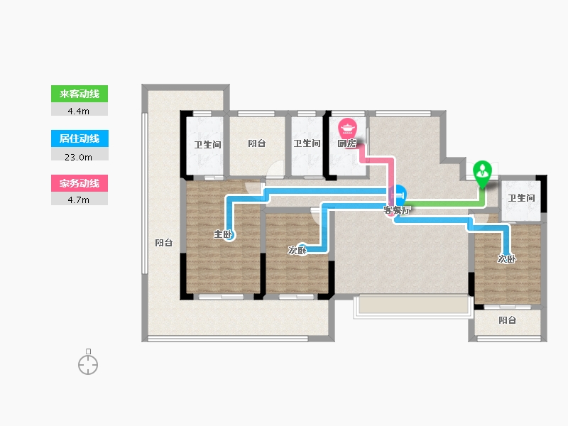 浙江省-丽水市-遂昌未来社区理想湾-134.23-户型库-动静线