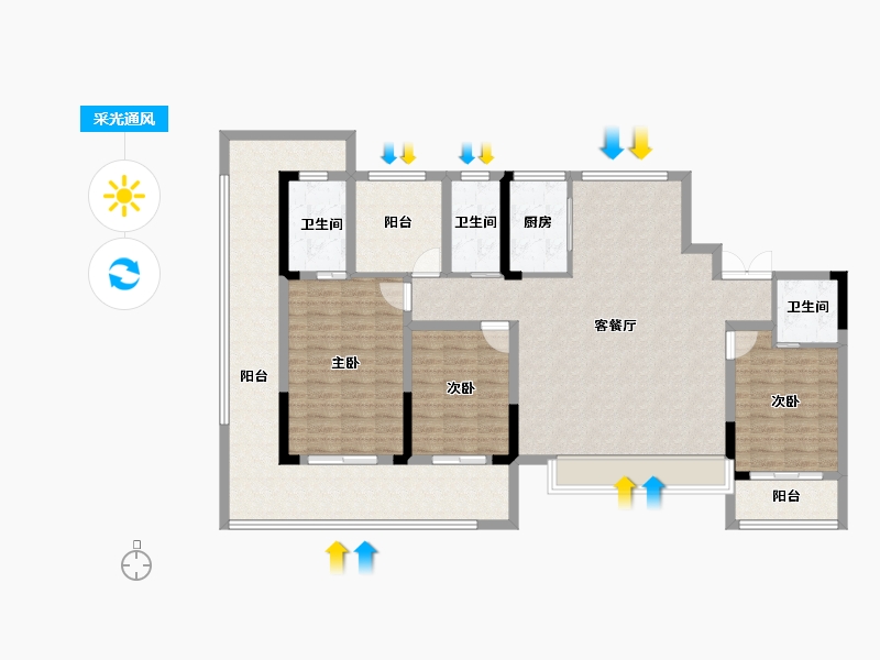 浙江省-丽水市-遂昌未来社区理想湾-134.23-户型库-采光通风