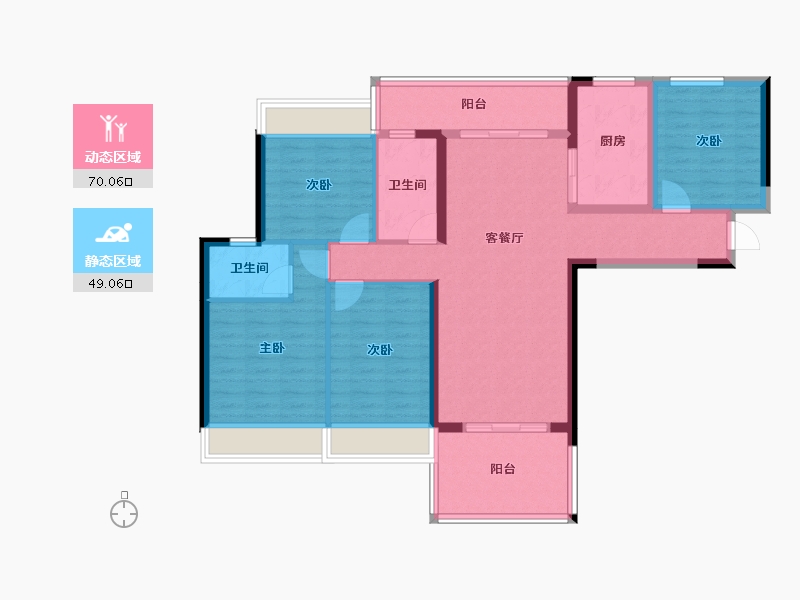 广东省-湛江市-聚翔聚祥花园-106.35-户型库-动静分区