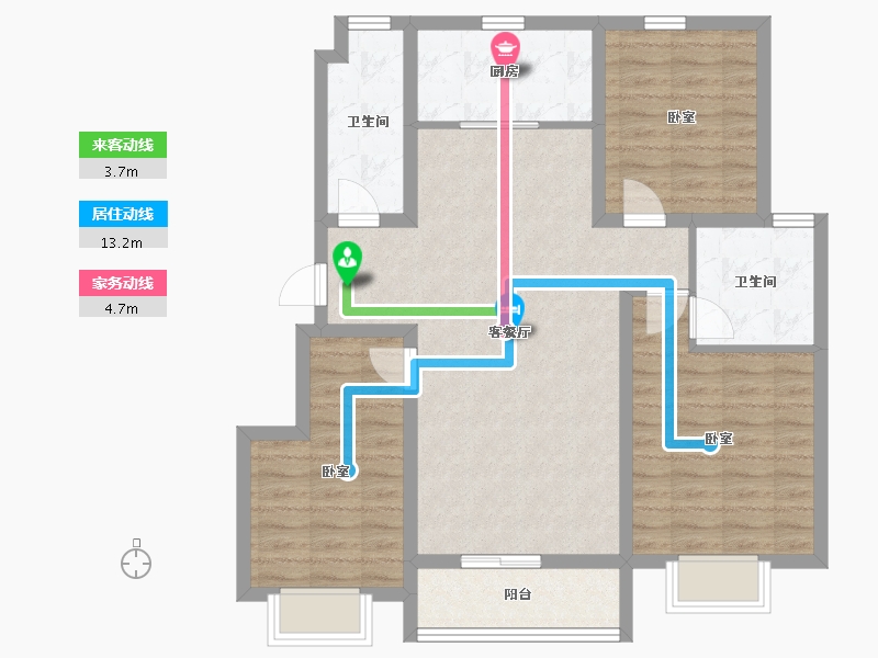 河北省-秦皇岛市-金龙和玺-89.60-户型库-动静线