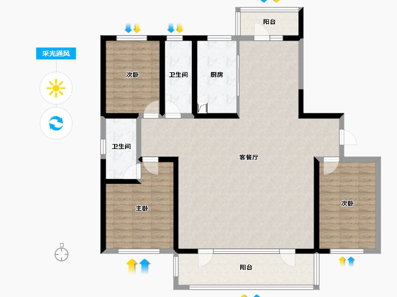 山东省-日照市-山海大象·德济万家-136.00-户型库-采光通风