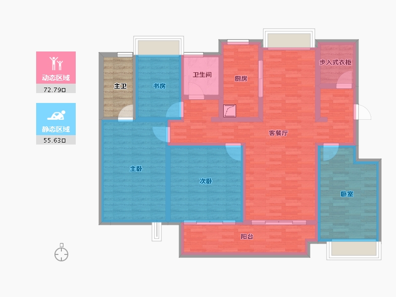 江苏省-淮安市-清河印-118.39-户型库-动静分区