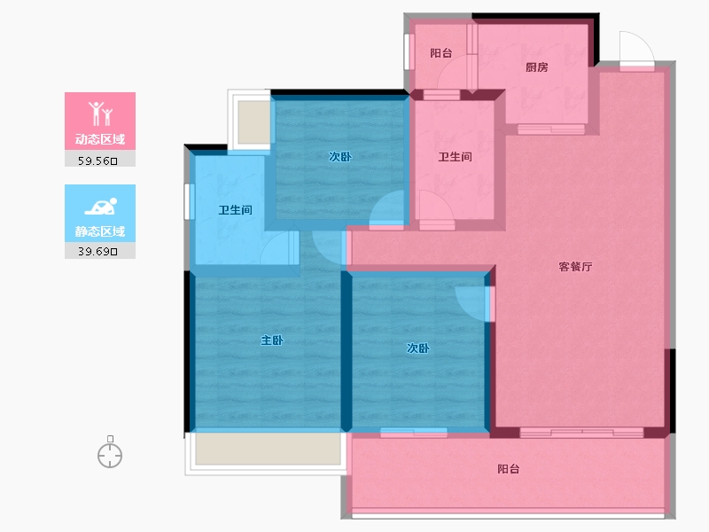 广东省-湛江市-湛江华侨城欢乐海湾-87.26-户型库-动静分区