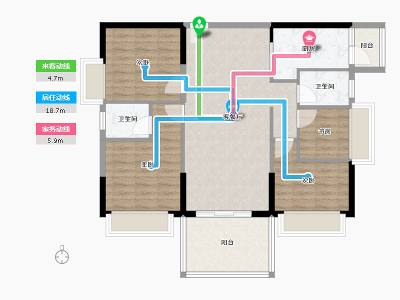 广东省-湛江市-荣福银苑-89.30-户型库-动静线