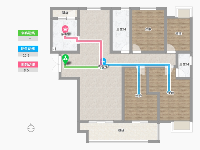 湖北省-宜昌市-万豪中心-116.69-户型库-动静线