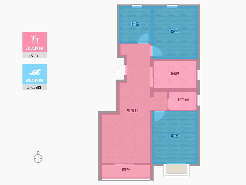 河北省-秦皇岛市-金龙和玺-71.14-户型库-动静分区