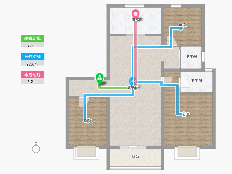 河北省-秦皇岛市-碧桂园玫瑰庄园-100.00-户型库-动静线