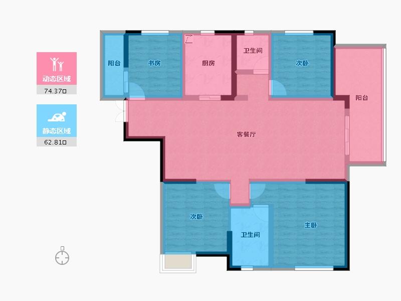 湖北省-宜昌市-万豪中心-122.10-户型库-动静分区