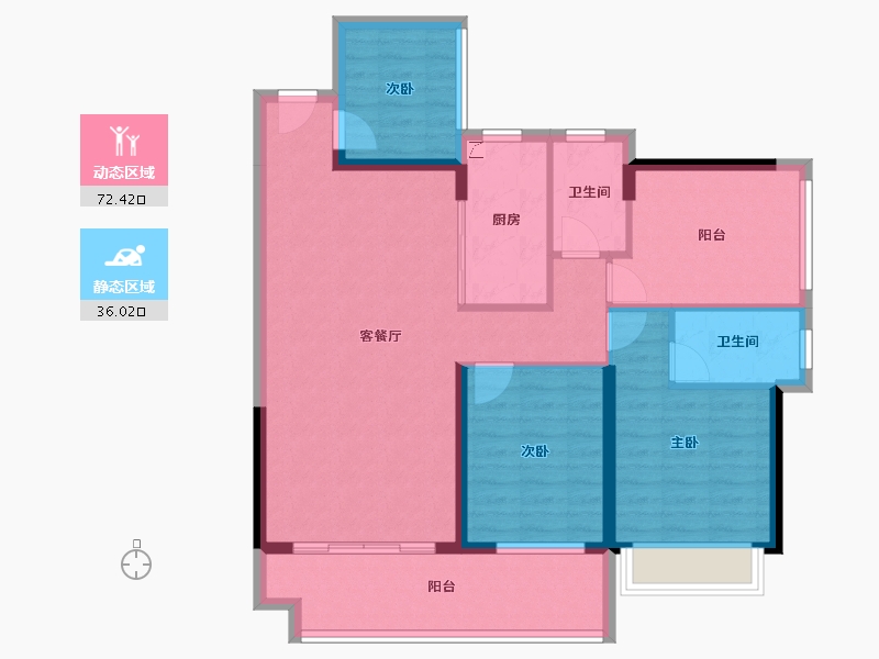 广东省-湛江市-钰海豪庭-97.05-户型库-动静分区