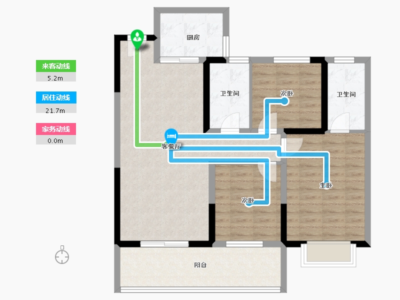 湖北省-黄冈市-天盟·未来城-90.40-户型库-动静线