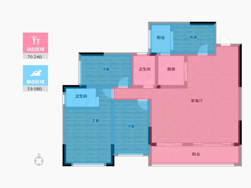 河南省-南阳市-拓丰美泉尊府-115.38-户型库-动静分区