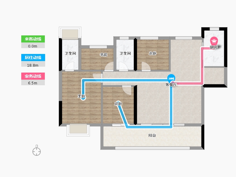 湖南省-永州市-祁阳碧桂园·翘楚棠-102.84-户型库-动静线