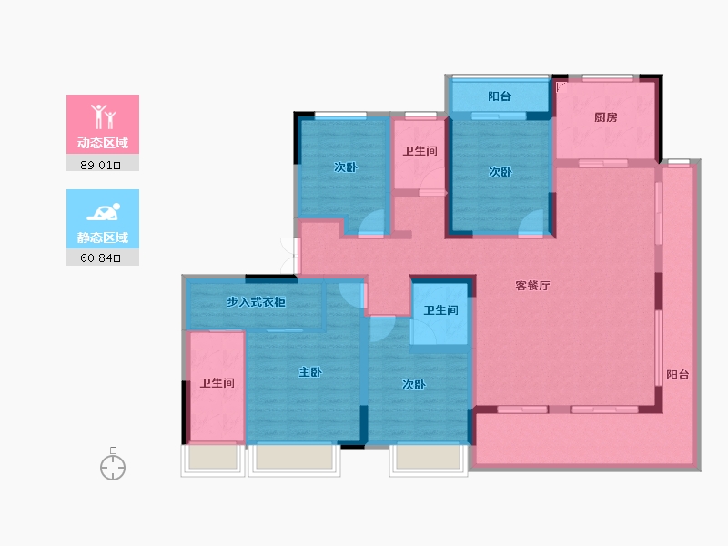 河南省-商丘市-虞城建业·新筑-132.24-户型库-动静分区