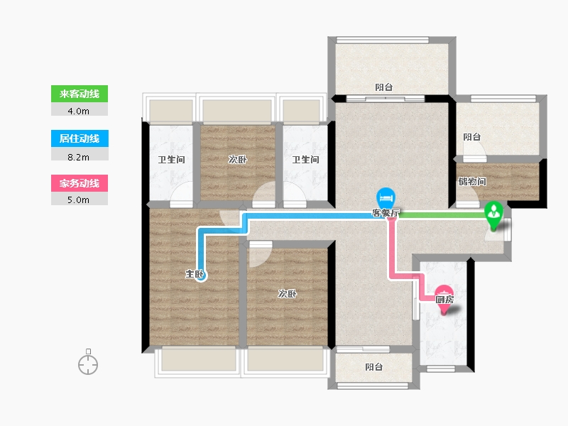 广东省-湛江市-卓越维港-98.69-户型库-动静线