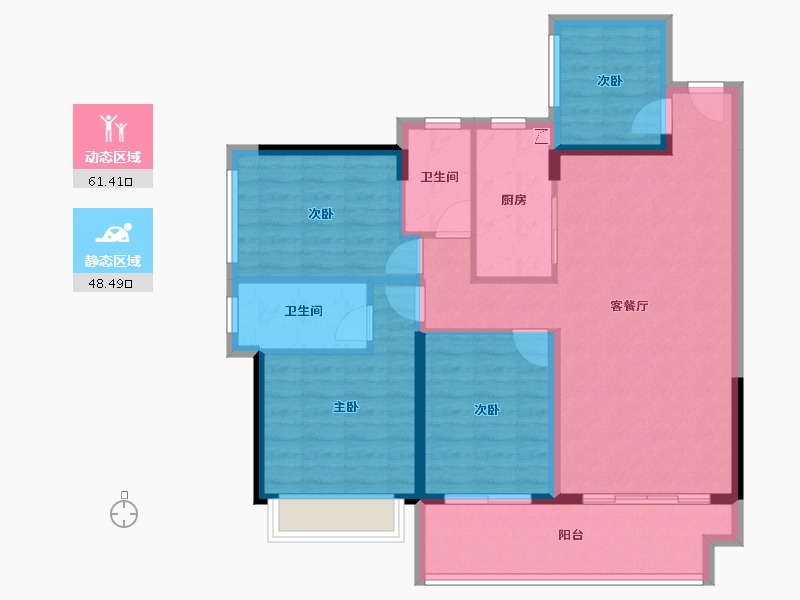 广东省-湛江市-钰海豪庭-98.76-户型库-动静分区