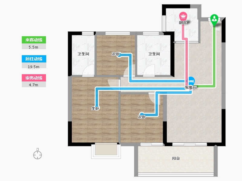 湖北省-黄冈市-中乾融·玺台-83.12-户型库-动静线