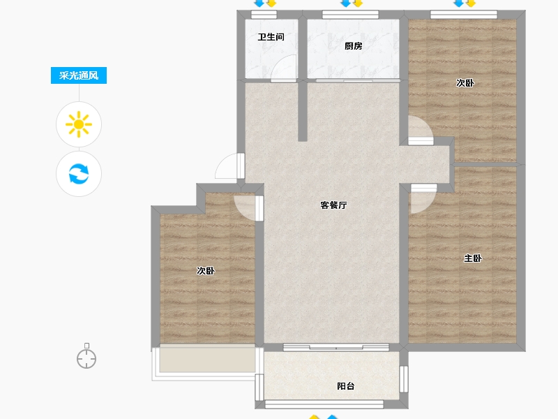 山东省-日照市-安泰翡翠城-88.00-户型库-采光通风