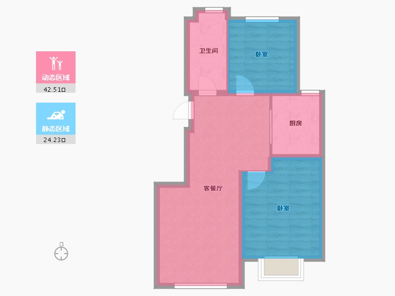 河北省-秦皇岛市-金龙和玺-59.61-户型库-动静分区