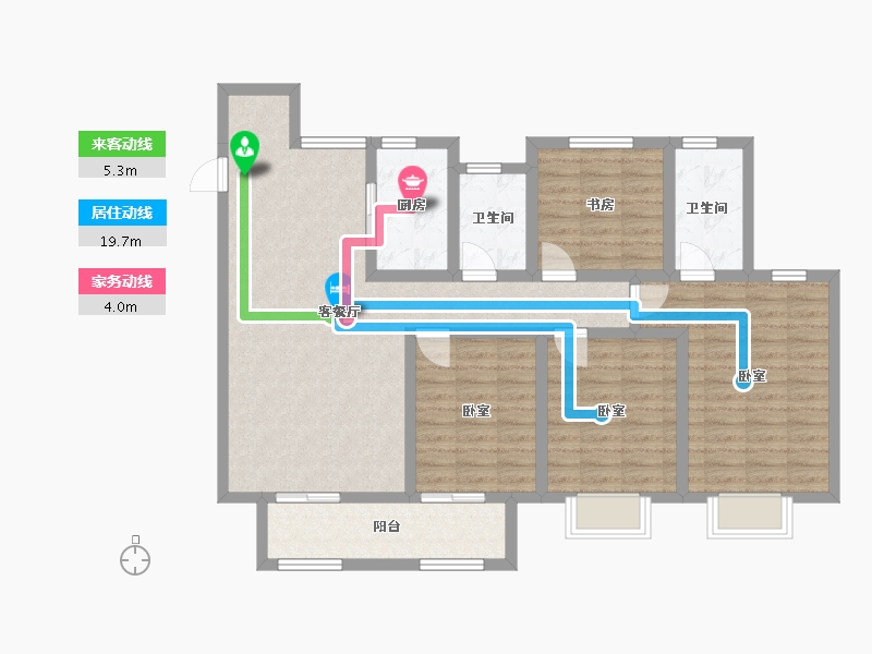 山东省-威海市-中梁国信海岳府-106.50-户型库-动静线