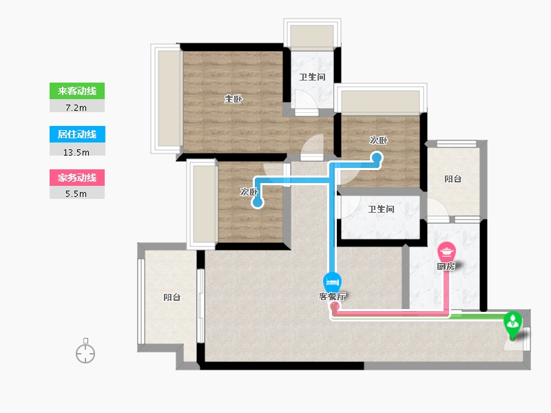 广东省-湛江市-公园一号-87.59-户型库-动静线