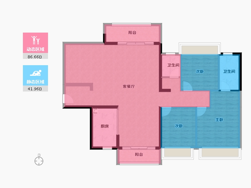 广东省-汕头市-中海观澜府·悅江府北区·东区-116.69-户型库-动静分区