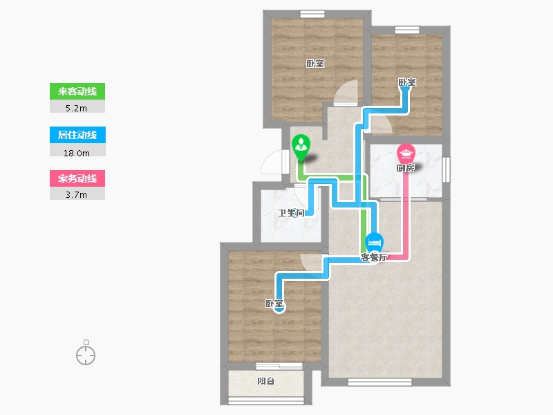 河北省-秦皇岛市-金龙和玺-63.76-户型库-动静线