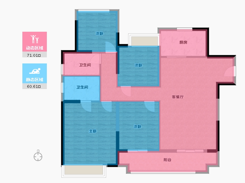 江苏省-南京市-景瑞熙棠府-119.00-户型库-动静分区