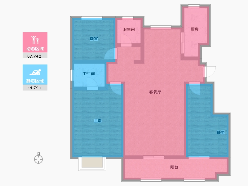 山东省-威海市-中梁国信海岳府-96.01-户型库-动静分区