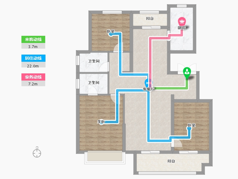 安徽省-蚌埠市-绿城·固镇玉园-101.60-户型库-动静线