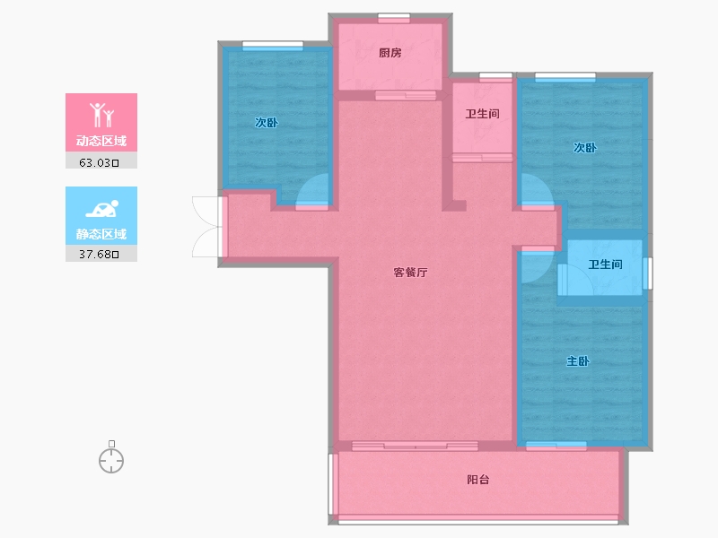 河南省-许昌市-高可·名门世家-89.38-户型库-动静分区