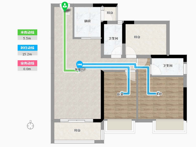 广东省-湛江市-凯悦华府-75.40-户型库-动静线