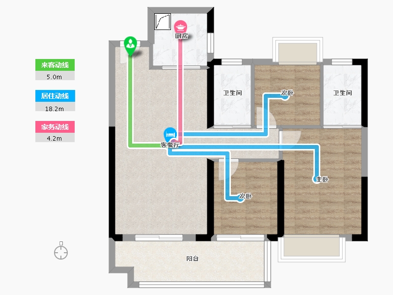 湖北省-荆州市-中建城发荆江之星-75.42-户型库-动静线