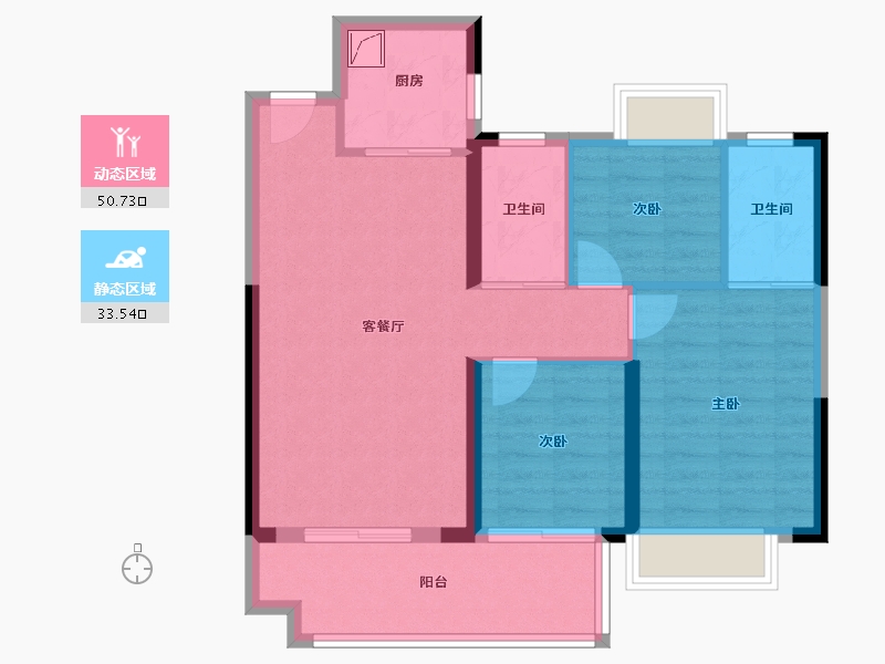 湖北省-荆州市-中建城发荆江之星-75.42-户型库-动静分区