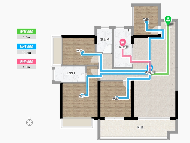 广东省-湛江市-钰海豪庭-96.36-户型库-动静线