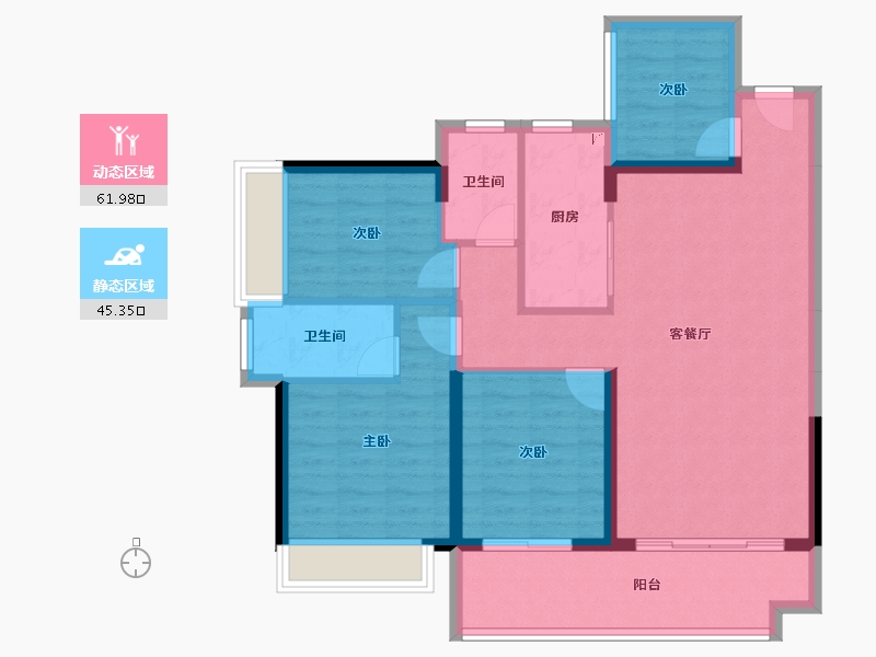 广东省-湛江市-钰海豪庭-96.36-户型库-动静分区