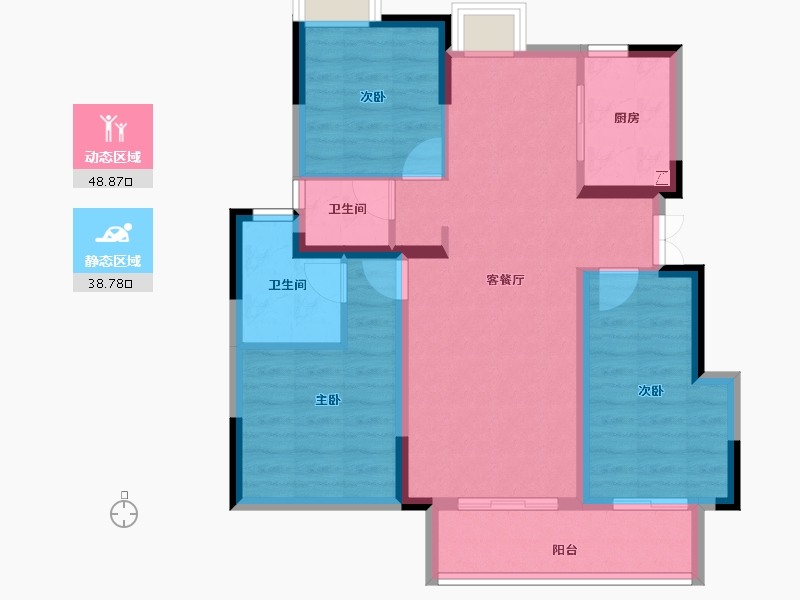 湖北省-宜昌市-宜昌城市旅游客厅国际社区-77.82-户型库-动静分区