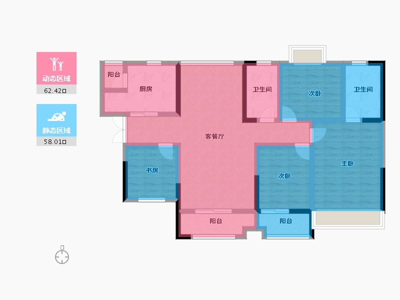 陕西省-汉中市-漢江首府-106.00-户型库-动静分区