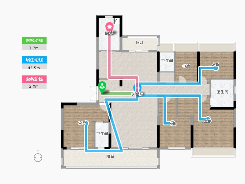 湖北省-荆州市-松滋交投碧桂园-179.70-户型库-动静线