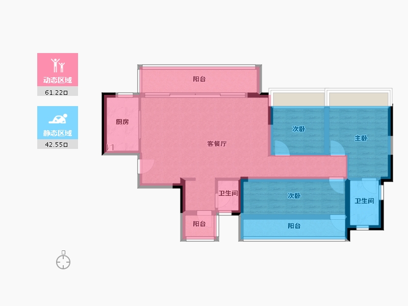 四川省-绵阳市-万为翡翠御园-94.51-户型库-动静分区