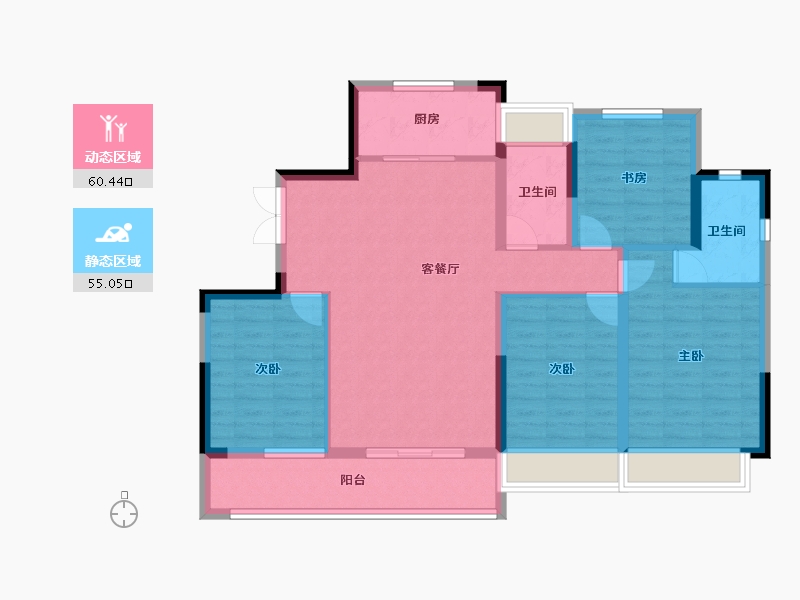 浙江省-丽水市-松泰世家新语-103.67-户型库-动静分区