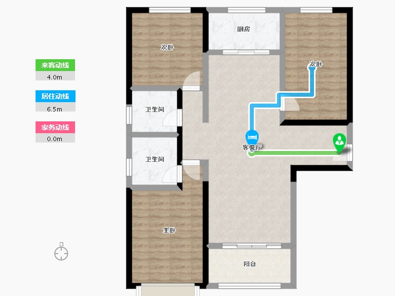 甘肃省-兰州市-瑞岭锦绣家园-110.00-户型库-动静线